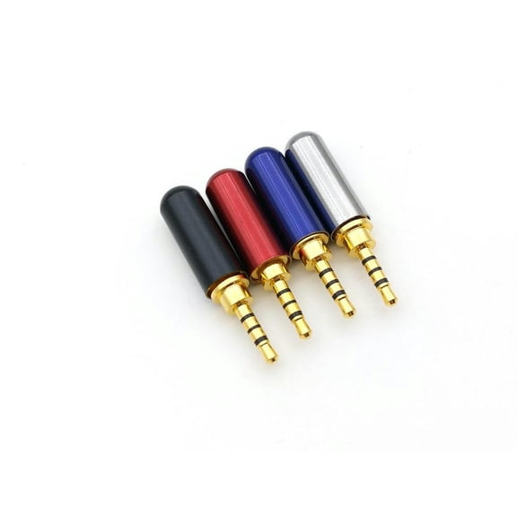 FOR 100pcs lot 2.5mm 4 pole Stereo male repair headphone jack Solder cable connector