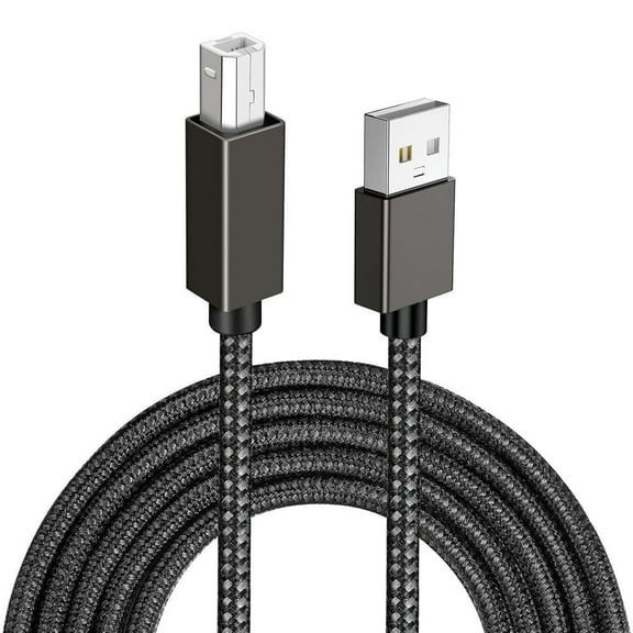 FOR 10FT USB 2.0 Printer Cable, USB-A Male to USB-B Male Cord, Nylon Scanner Printer Cable Compatible for ,