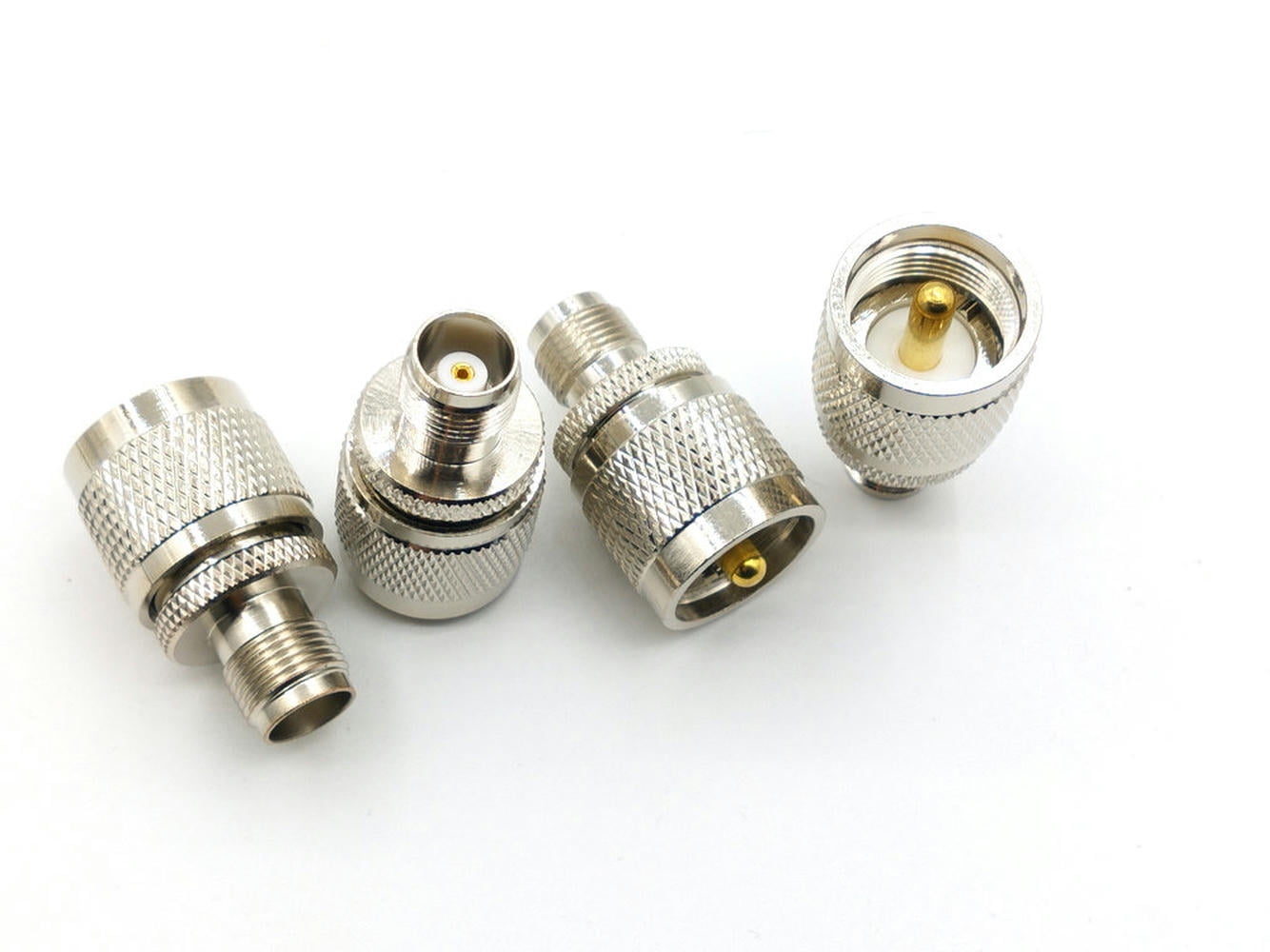 Adaptateur TNC Femelle Vers PL259 Mâle - Connecteur Coaxial UHF - Pour Radio, Antenne - Argent