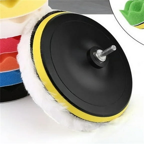 FOR 10Pcs 7" Polishing Buffing Waxing Pad Kit Tool For Car Polisher Buffer With Drill Adapter
