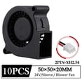 thumbnail image 1 of FOR 10Pcs/Lot 5020 Blower 24V 50mm Brushless Turbine Blower Fan 50x20MM 3D Printer Turbo Radiator Fan 2PIN Cooling Fan, 1 of 1