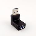 thumbnail image 1 of FOR 10Pcs USB 3.0 A Male 90 Degree Down Angled To USB A Female Extension Convertor Adapter, 1 of 1