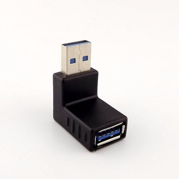 FOR 10Pcs USB 3.0 A Male 90 Degree Down Angled To USB A Female Extension Convertor Adapter