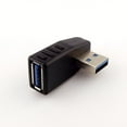 thumbnail image 1 of FOR 10Pcs USB 3.0 A Male 90 Degree Left Angled To USB A Female Extension Convertor Adapter, 1 of 1