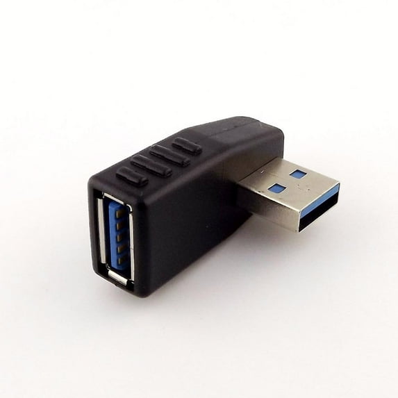 FOR 10Pcs USB 3.0 A Male 90 Degree Left Angled To USB A Female Extension Convertor Adapter