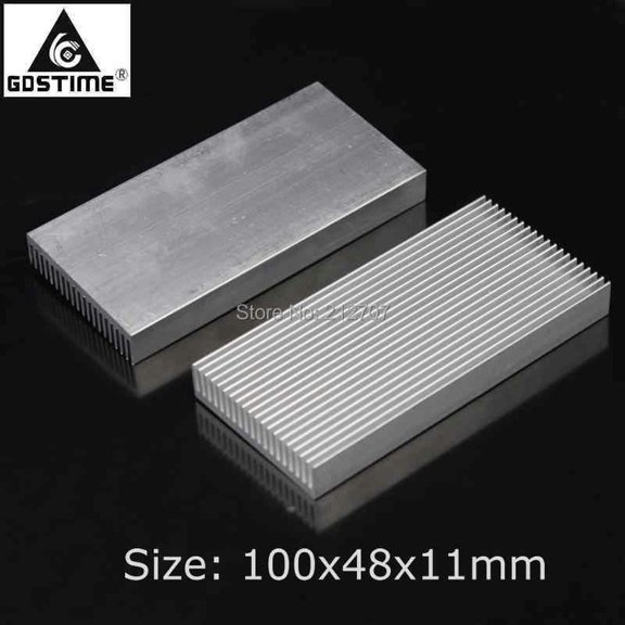 FOR 10pcs 100x48x11mm Aluminum Heat Sink Power Amplofier Module CPU Chip Radiator Heatsink