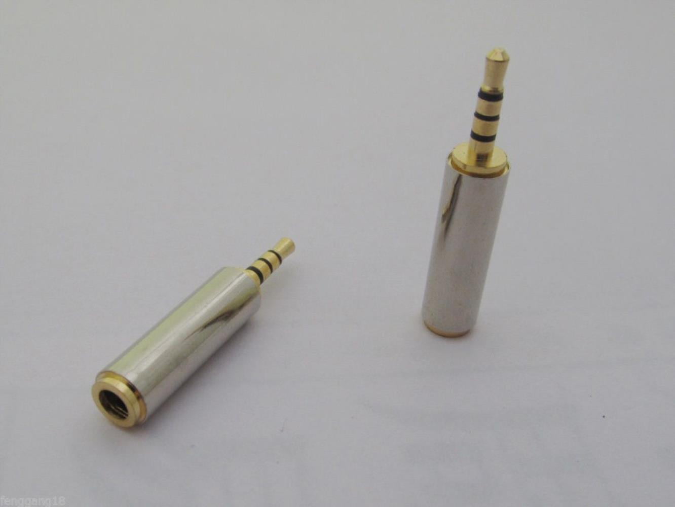 FOR 10pcs 2.5mm Male Plug to 3.5mm 1 Female Jack Audio Video Plug ...