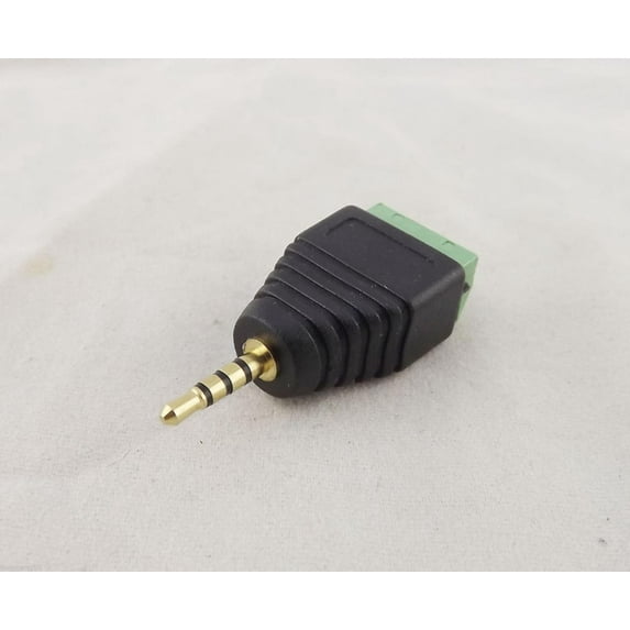 FOR 10pcs 2.5mm Stereo 4 Pole Male Plug To AV Screw Video Balun Terminal Adapter