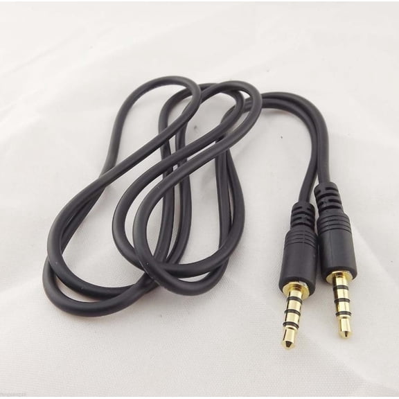 FOR 10pcs 3.5mm 1 Male to Male 4 Pole 3 Ring AV Audio Extension Cable 1m Gold