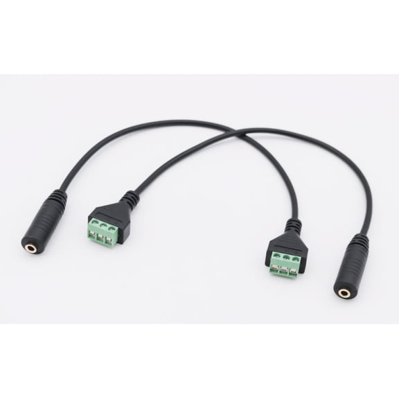 FOR 10pcs 3.5mm 1 Stereo Female 3 Pole To 3 Pin AV Screw Video Shield Balun Terminal Connector Solderless Block Adapter Cable