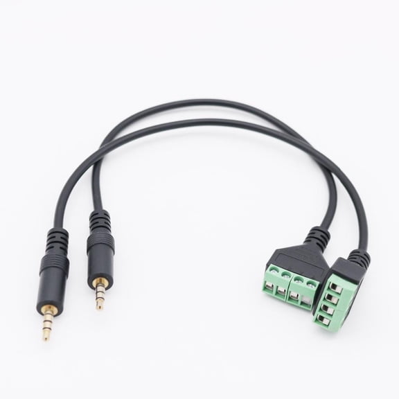 FOR 10pcs 3.5mm 1 Stereo Male 4 Pole To 4 Pin AV Screw Video Shield Balun Terminal Plug Connector Solderless Adapter Cable
