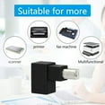 thumbnail image 1 of FOR 10pcs Angle 90° USB 2.0 Type B Male to USB B Female Printer Scanner Extension Converter Connector, 1 of 1