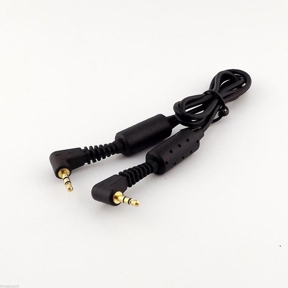 FOR 10pcs Gold 2.5mm Male To Male Right Angle 3 Pole Stereo Headphone AUX Audio Cable 60cm