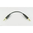 thumbnail image 1 of FOR 10pcs Gold Plated 3.5mm 1 Aux Male To Male Audio Stereo Headphone Cable 15cm, 1 of 1