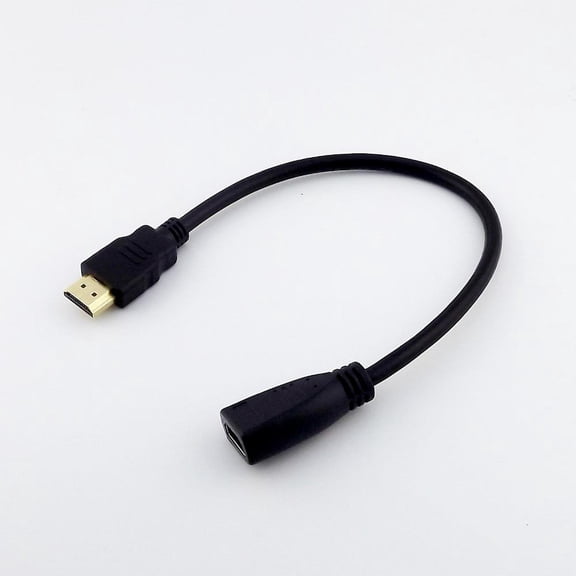 FOR 10pcs HDMI-compatible 1.4 Male to HDMI-compatible Female Gold Plated HDTV 1080P Extension Cable Extender 1FT