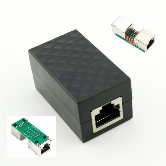 FOR 10pcs Lightning Arrester RJ45 RJ-45 Adapter Ethernet Surge Protector Network Protect Device Extension Converter