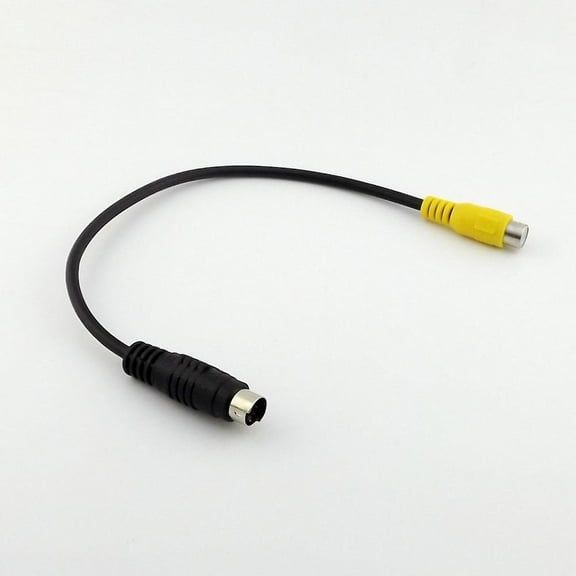 FOR 10pcs Mini DIN 4 Pin S-Video Male Plug To AV TV RCA Female Audio Video Adapter Cable 28cm