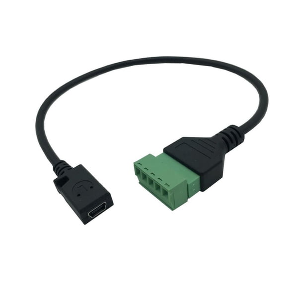 FOR 10pcs Mini USB 2.0 Female Jack to 5 Pin/Way Bolt Screw with Shield Terminal Block Pluggable Type Adapter Connector Cable