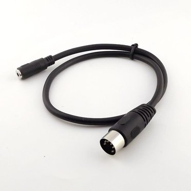 Premium 50cm DIN MIDI 5 Pin Male Plug To 3.5mm Stereo Female Socket Audio Cable