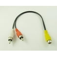 thumbnail image 1 of FOR 10pcs RCA Female Jack to 2 RCA Male Plug Y Splitter Audio Video AV Adapter Cable 27cm, 1 of 1