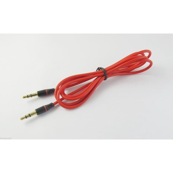 FOR 10pcs Red 3.5mm Male to Male Audio Car Stereo Headphone Extension Aux Cables 1.2M/4Ft