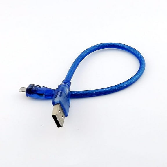 FOR 10pcs USB 2.0 Type A Male to USB Micro B 5 Pin Male Plug Adapter Data Cable Blue 1FT
