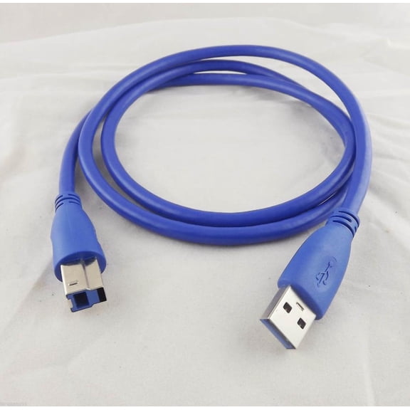 FOR 10pcs USB 3.0 Type A Male Plug To B Male Printer Scanner Data Wire Cord Cable 1m/3ft Blue