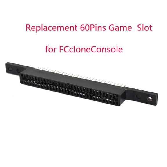 FOR 10pcs a lot Replacement 60PiGame Cartridge Slot for FCcloneConsole Connector 60 Pin