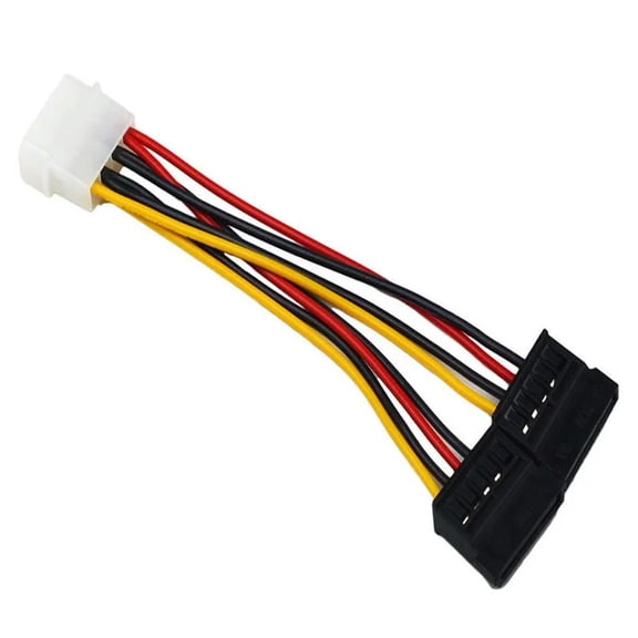 FOR 10pcs/lot Serial ATA SATA 4 Pin IDE to dual of 15 Pin HDD Cable est