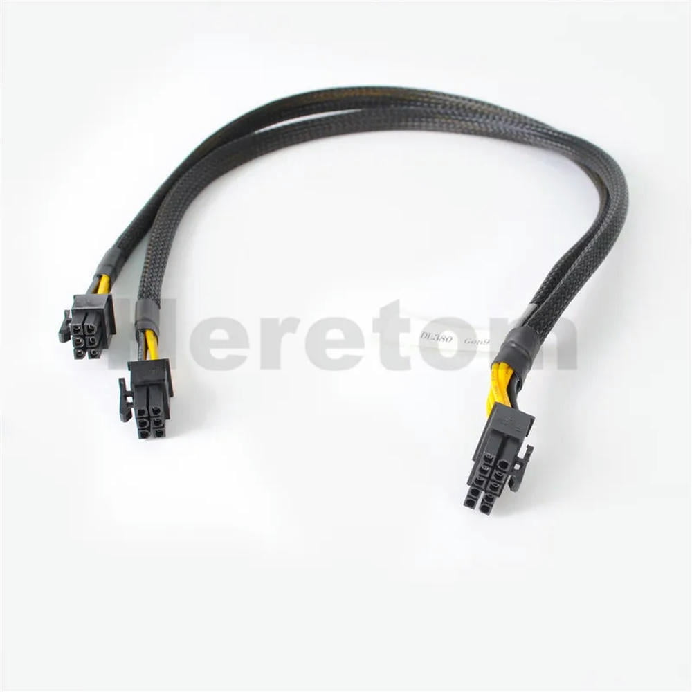 FOR 10pin to 6+6pin GPU Video Card Power Adapter Cable 50CM For DL380 ...