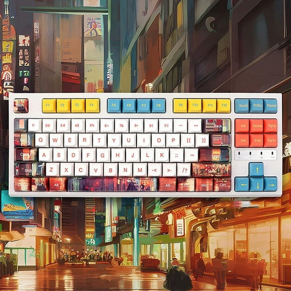 FOR 133-Key PBT Key Cap XDA Ball Cap 7U Space Bar Split Space Bar Cap Five-Sided Sublimation Key For Mechanical Keyboard