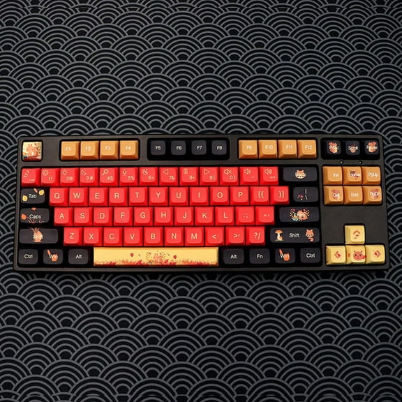 FOR 139-Key PBT Keycaps XDA Ball Cap PBT Split Space Bar Cap Five-Sided Sublimation Keycaps For Most Mechanical Keyboards