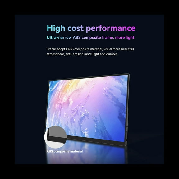 FOR 14.0 Inch HD Portable Monitor 1920X1200 FREE-Type C HDMI-Compatible Gaming Monitor for SWITCH PC Camera(US Plug)