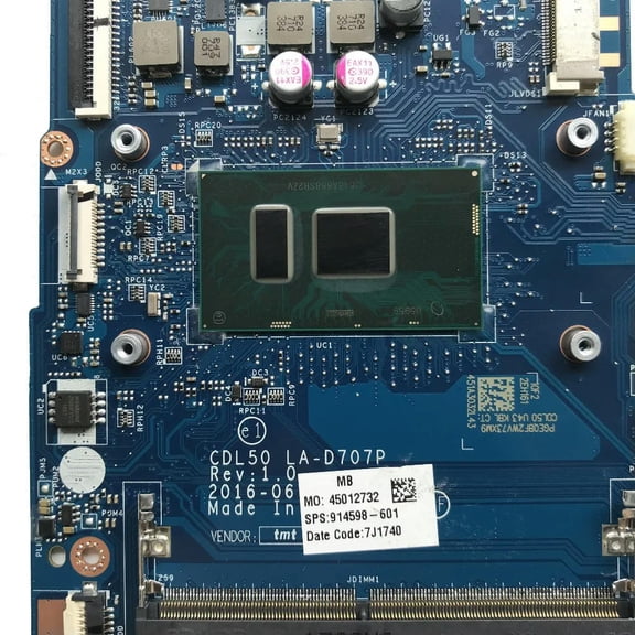 FOR 15-AY 15-AY198NR Laptop Motherboard LA-D707P 914598-601 914598-501 914598-001 With CPU i7-7500U