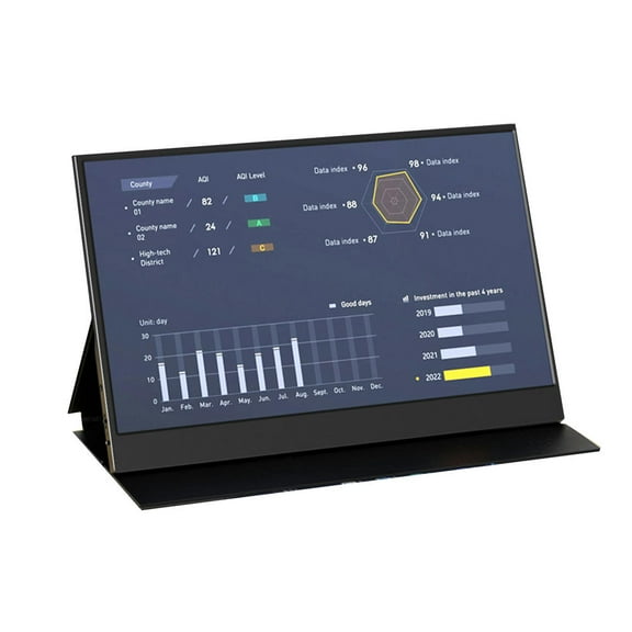 FOR 15 Inch Portable Monitor 1920X1080 FREE-Type C HDMI-Compatible Gaming Monitor Display for SWITCH PC TV BOX UK Plug