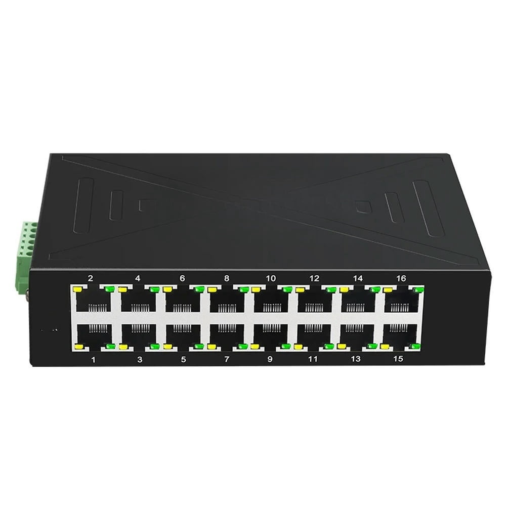 FOR 16 Ports Industrial Ethernet Switches 10/100Mbps DIN Rail Type RJ45 ...