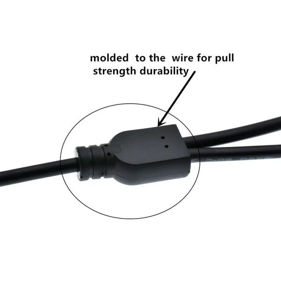 FOR 18AWG DC 5.5mm*2.5mm Power 2 Male to 1 Female Way Splitter Connector Cable 12V For Camera LED Strip Light