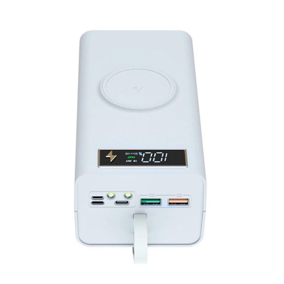 FOR 1PCS 15W Wireless Fast Charge 21*18650 Powerbank Case PD QC FOR 1PCS Phones Charging Push-Pull DIY Mobile Power Bank Shell B