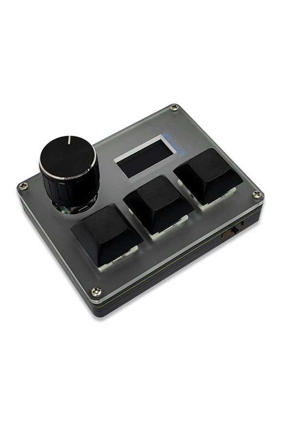 FOR 1PCS 3-Key Wired Custom Keyboard Blue Axis Switch OSU Gaming Keyboard With Knob Screen RGB Copy Paste Shotcut Keyboard
