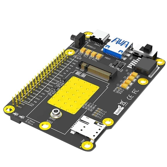 FOR 1PCS 3G/4G/5G Base HAT M.2 B Key To USB3.0 Expansion Card Support FOR 1PCS Pi 4 FOR 1PCS RM500Q RM500U GM800 SIM8200 Module