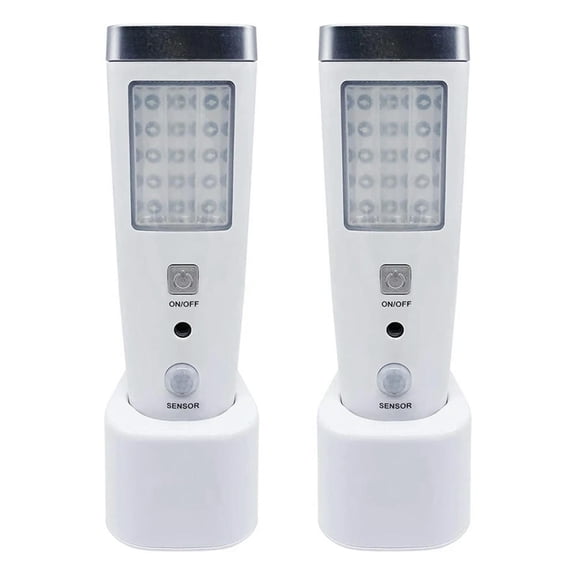 FOR 1PCS 4 In 1 Motion Sensor Wall Light, Power Off LED Night Light Flashlight, Rechargeable Emergency Flashlight EU Plug