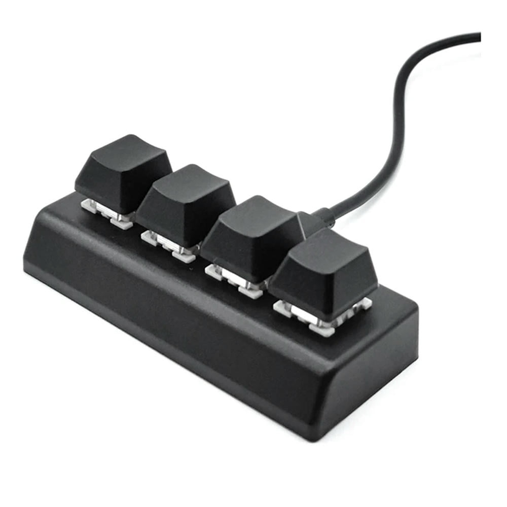 FOR 1PCS 4Key Mini Mechanical Keyboard One Click Full Selection Copy Paste Office Gaming Drawing Switch Keys Portable Keyboard