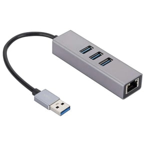 FOR 1PCS Aluminum Alloy USB Gigabit Network Card 3 Port 3.0 HUB USB To RJ45 Gigabit Network Card Ethernet Adapter