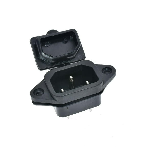 FOR 1PCS IEC 320 C14 3Pins Male With screw holes waterproof cover Connector power