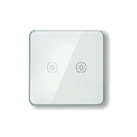FOR 1PCS Light Switch With Aluminum Frame Glass Touch Switch Work With Home Assistant Control