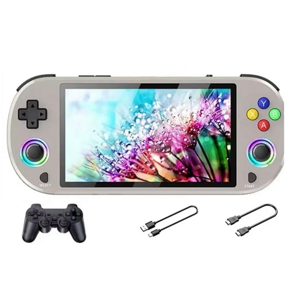 FOR 1PCS M22 Pro Retro Game Console 128GB 5.0 Inch IPS Display RGB LED Joystick Support /Emelec 4.3 FOR 1PCS PS1 Video Player B