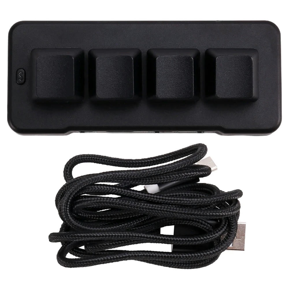 FOR 1PCS MK424BT 4-Key Mini Customized Keyboard With Mechanical Blue Switch +Usb Connection FOR 1PCS Office Game Multimedia