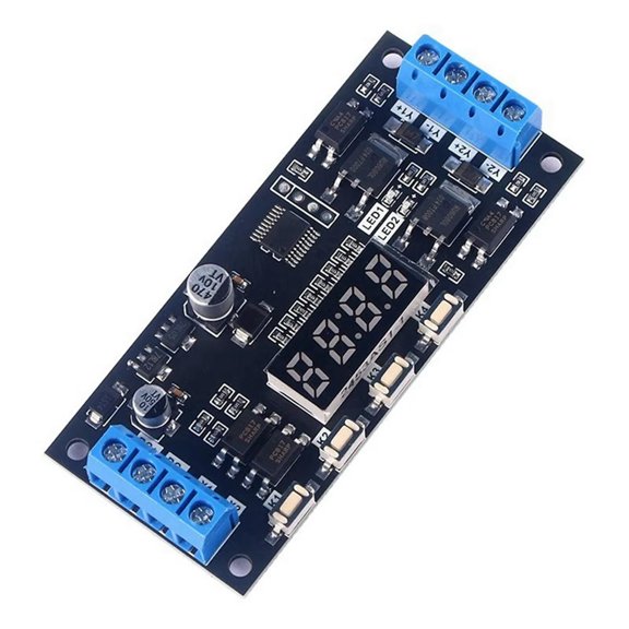 FOR 1PCS MOS LED Digital Time Delay Relay Trigger DC 12V 24V Dual Way High Power Switch Circuit Board Timing Control Module