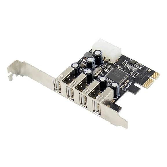 FOR 1PCS PCI-E To 4 Ports USB 2.0 Converter Card PCIE USB2.0 Adapter Card MCS9990 Chipset Allows Hot-Swapping
