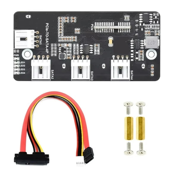 FOR 1PCS Pi Compute Module 4 CM4 Pcie To SATA PCI-E To Four-Way SATA3.0 Card 6Gbps High-Speed SATA Expansion Board